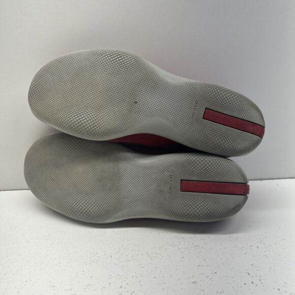 Prada Red Suede Loafers Size 36  (Used Cond) - Picture 5 of 8
